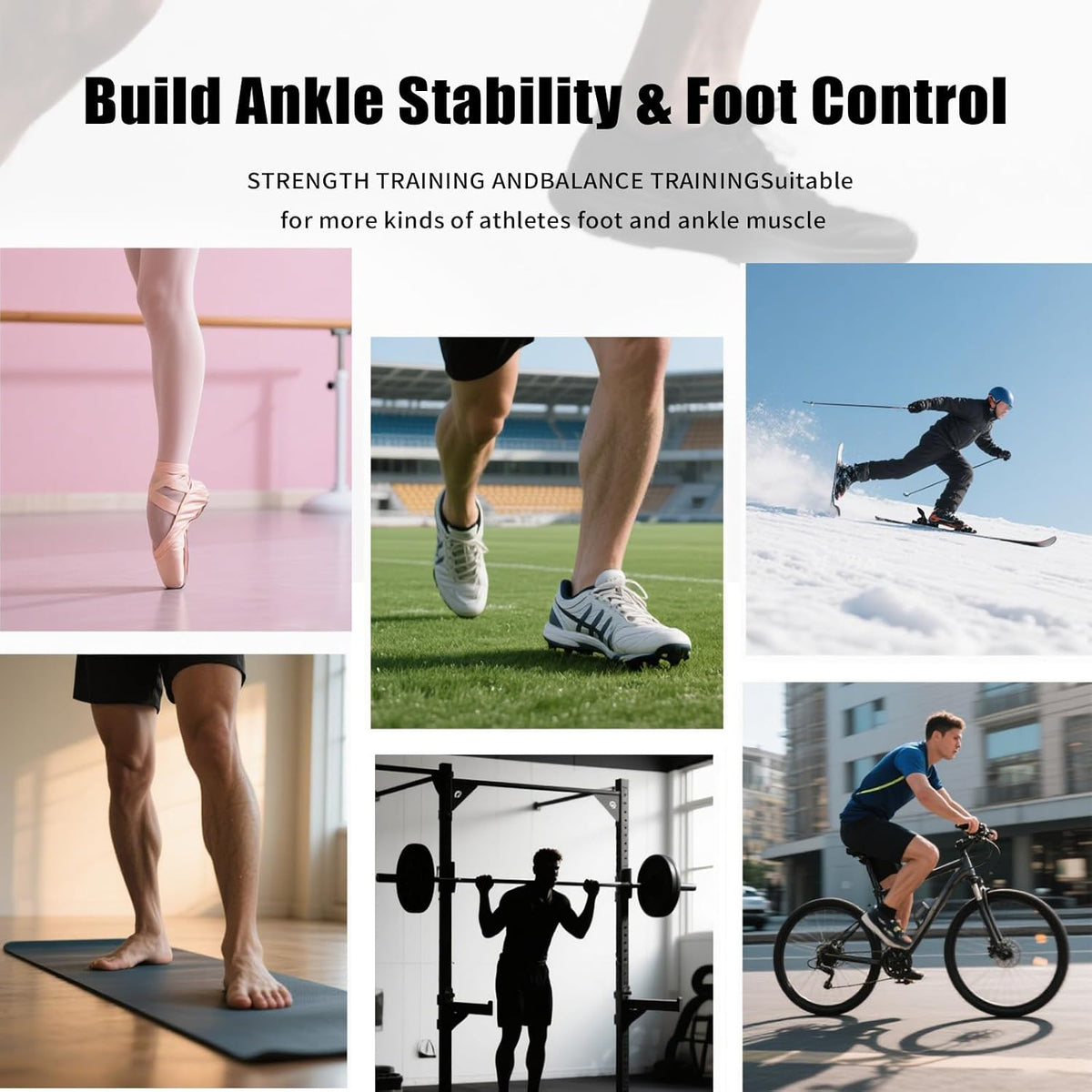 Plantar Fasciitis Relief Ankle Strengthener - Foot & Board Foot Arch Strengthener for Achilles Tendonitis Heel Spurs Balance for Support Flat Feet & Post-Injury Recovery