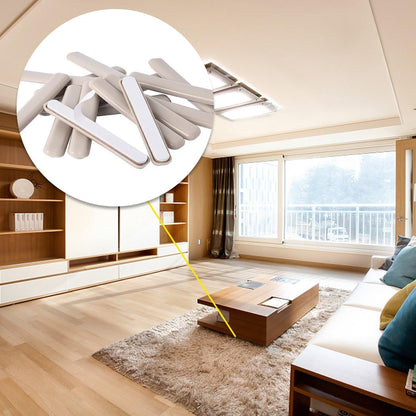 Ezprotekt Large Furniture Sliders for Carpet and Hardwood Floors, 8 Pack 9-1/2" x 5-3/4" Reusable Oval Heavy Duty Furniture Moving Pads, 4 Pcs Hard Floor Felt Sliders+4 Pcs Carpet Sliders (Beige)