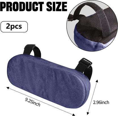 wuyaoyao 2PCS Car Seat Armrest Covers, Comfortable Auto Seat Elbow Support Cushion Pad, Soft Front Seat Chair Armrest Pads, Anti-Scratch Arm Rest Cover Protectors for Car Home Office (Purple)