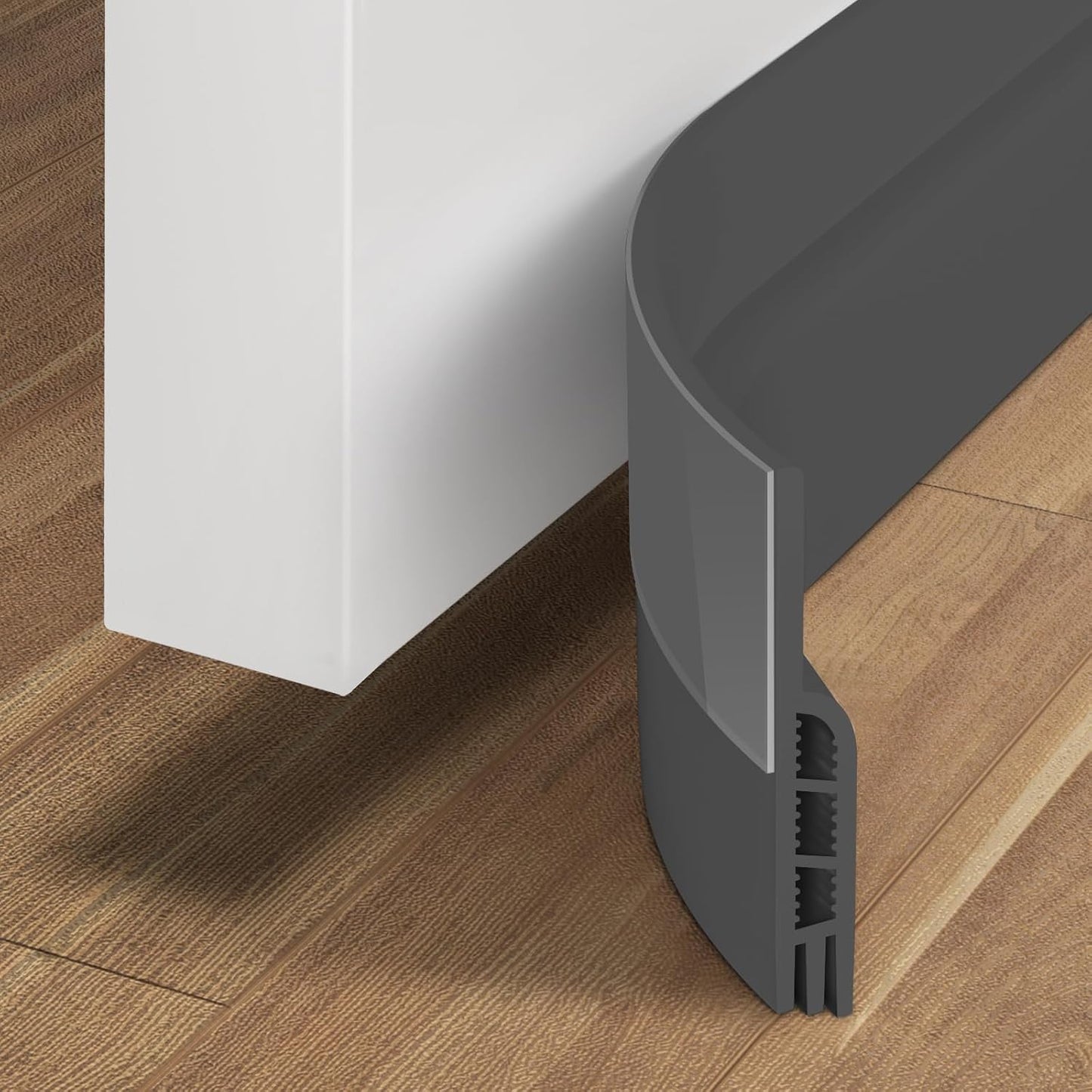 Holikme Door Draft Stopper 41inch Weather Stripping Door Seal Sweep | Under Door Draft Insulator Strong Adhesive Silicone Garage Window Strip Blocker Cold Air & Noise, Easy Install Save Energy