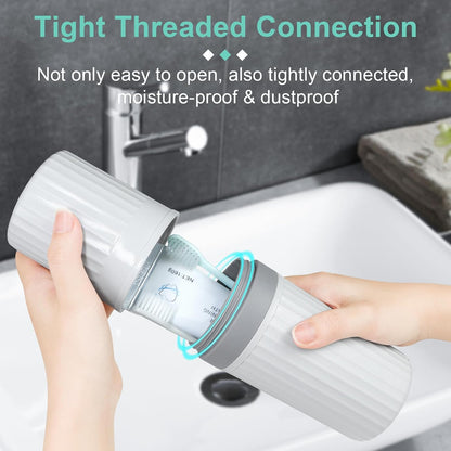 Mulbozy 4 Packs Portable Travel Toothbrush Case, Breathable Plastic Toothbrush Holder for Home, Travel, Business, Camping, School