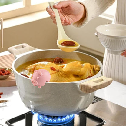 Lid Side Pot Lid Lifter, Silicone Steam Release Spill Stopper, Keeping Lid Open, Cartoon Animal, Cooking Assistant for Boiling & Stewing, Soup Pots