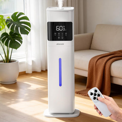 Humidifier Large Room, 2.1Gal/8L Cool Mist Humidifiers for Bedroom 500 sq ft, Humidifiers for Home with Essential Oil Diffuser, Top Fill Quiet Humidifier for Baby Nursery Office Plants, Black