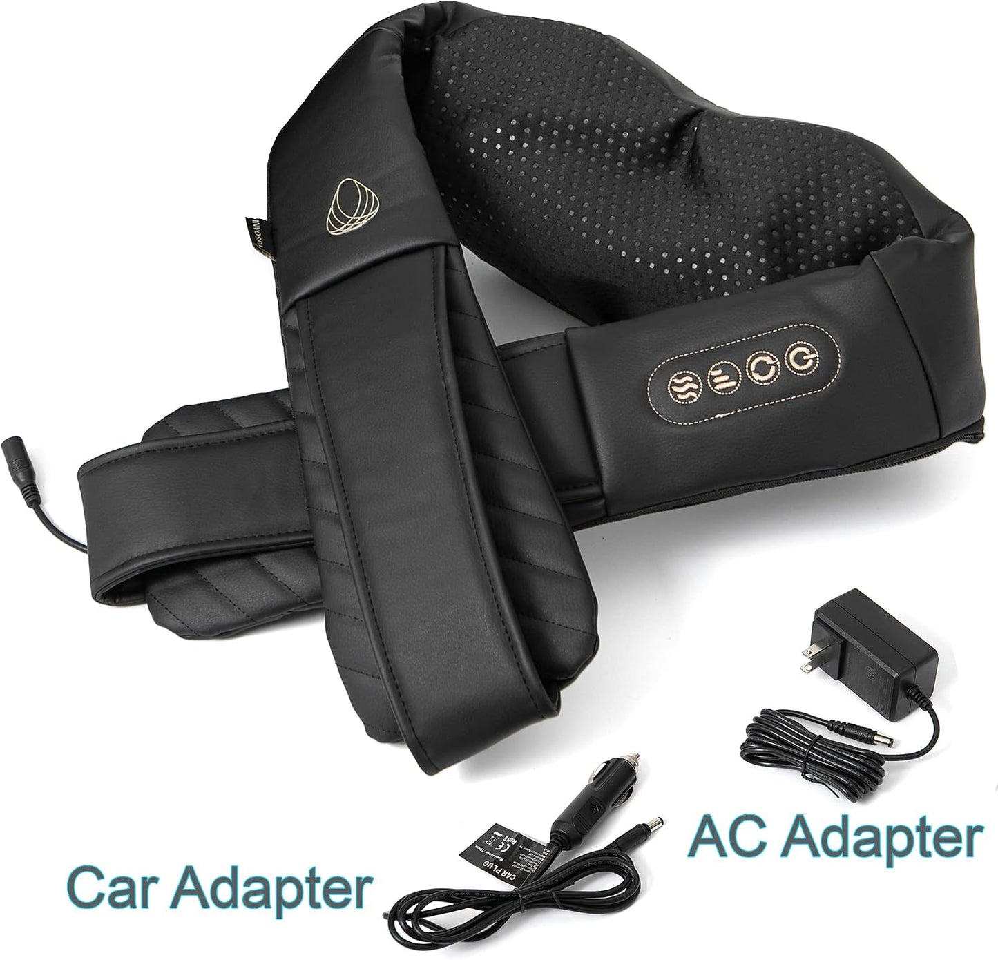 InvoSpa Shiatsu Massager with Heat - Deep Tissue Kneading Pillow for Neck, Shoulders, and Back - Electric Full Body Massage