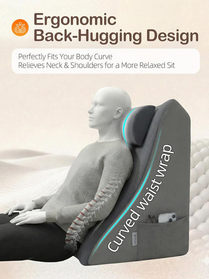 Vekkia 21” Back Rest Pillow with Dual-Layer Foam for Reclining and Sitting