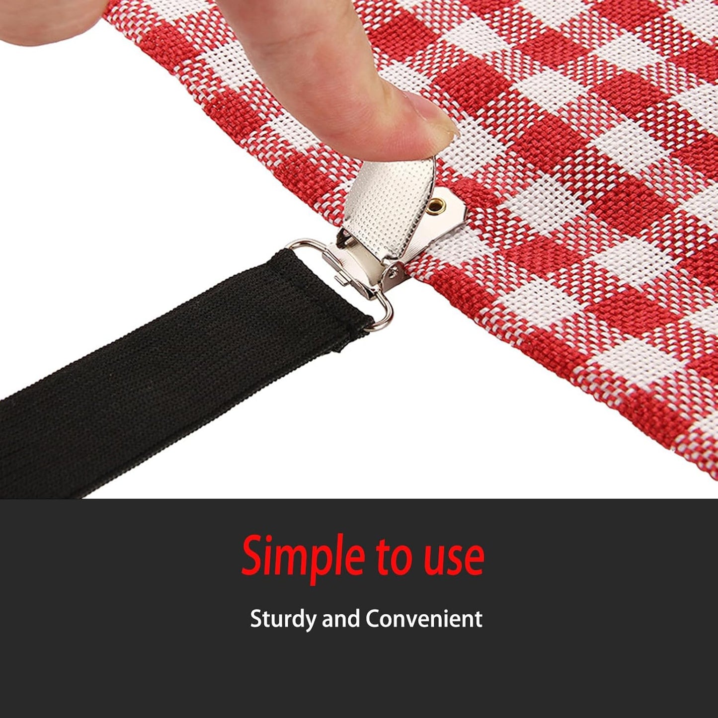 6-Pack Adjustable Sheet Straps, Fitted Sheet Holders， Secure Your Bed Sheets Instantly! These Heavy-Duty Sheet Clips Keep Fitted Sheets Tight on Mattresses Up to 21 Inches Deep for a Neat,