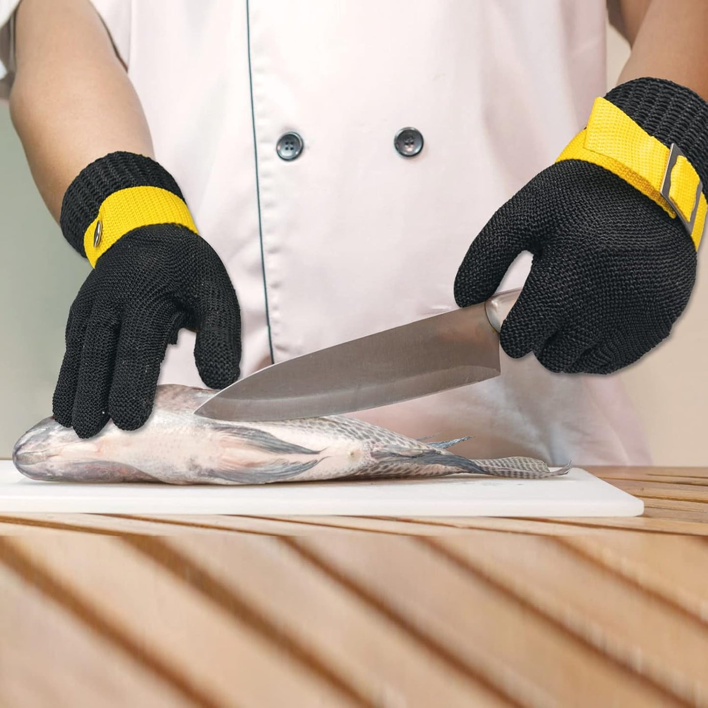 Schwer SlicePro ANSI A9 Cut Resistant Glove PR1706, Stainless Steel Mesh Metal Glove, Food Grade for Kitchen Cooking, Butcher Meat Cutting, Oyster Shucking, Mandoline, Fishing, (M, 1 PCS)