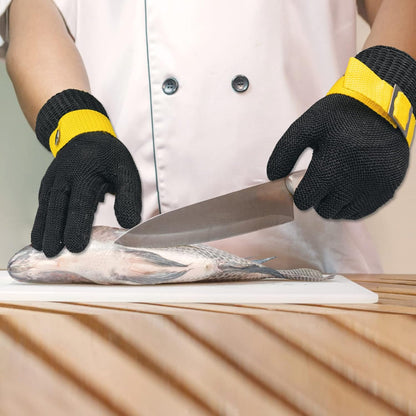 Schwer SlicePro ANSI A9 Cut Resistant Glove PR1706, Stainless Steel Mesh Metal Glove, Food Grade for Kitchen Cooking, Butcher Meat Cutting, Oyster Shucking, Mandoline, Fishing, (M, 1 PCS)