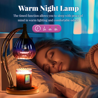 Candle Warmer Lamp with Timer and Dimmer - Electric Melter for Scented Jar Candles - Housewarming, New Home Decor