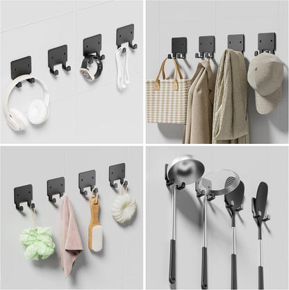GTK Key Holder for Wall Key Hooks with Tray and 6 Hooks, Wall Mounted Key Holder for Hallway, Key Rack with Shelf for Mail Storage (Black)
