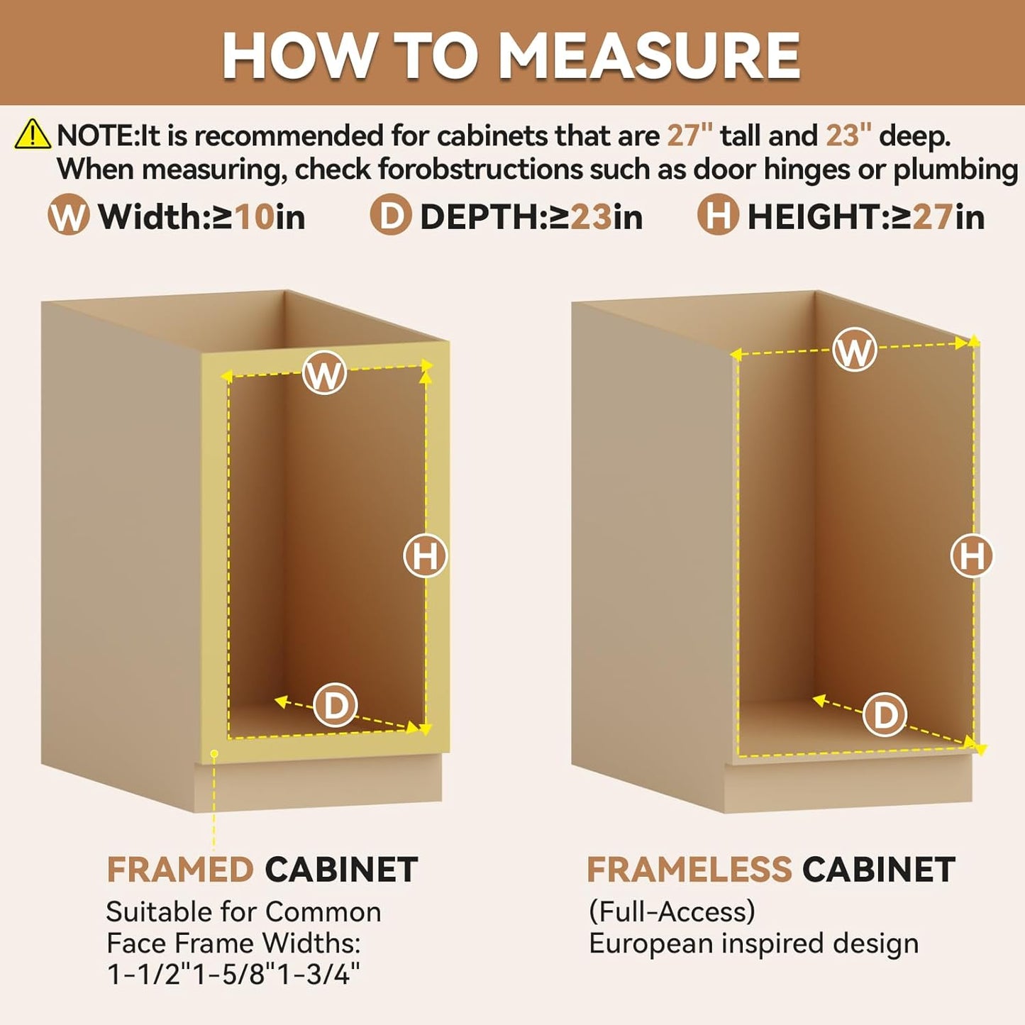 Pull Out Spice Rack Organizer for Cabinet (5" W x 22.3" D x 25.2" H), Sliding Spice Rack for Kitchen Cabinet, Wood Pull Out Cabinet Organizer for Multi-Use
