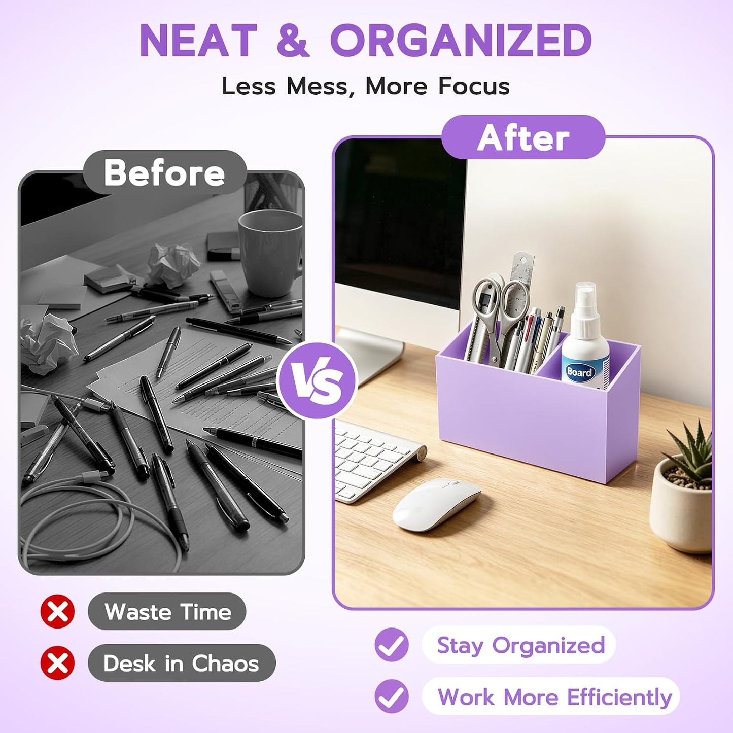 MR.MATE Magnetic Pen Holder,Clear Magnetic Marker Cup for Fridge Whiteboard | Dry Erase Marker Pencil Holder with Acrylic Cup and Strong Magnet, Non-slip Design For Refrigerator Locker Office & Classroom