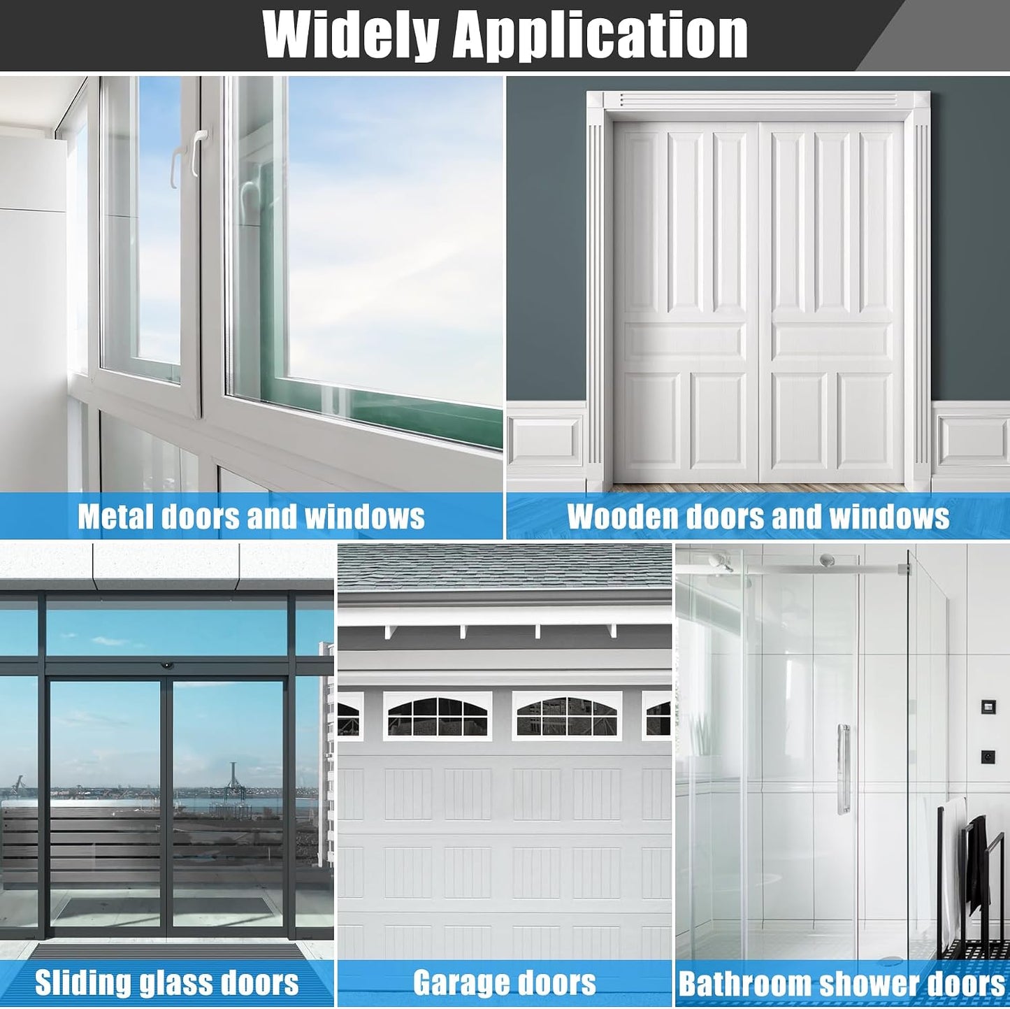 Draft Seal Tape for Doors and Windows 2 in x 20 Ft Silicone Weather Stripping Extra Thick 2mm Door Seal Strip with Strong Adhesive Draft Insulation Stopper Side Seal - Clear