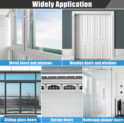 Draft Seal Tape for Doors and Windows 2 in x 20 Ft Silicone Weather Stripping Extra Thick 2mm Door Seal Strip with Strong Adhesive Draft Insulation Stopper Side Seal - Clear