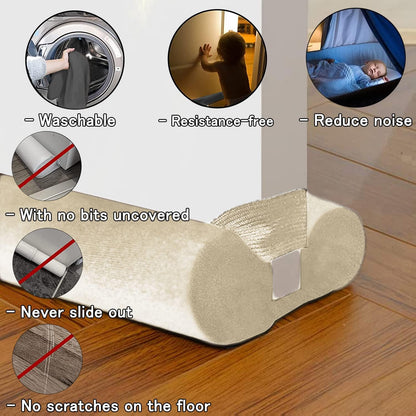 BKSAI Door Draft Stopper for Doors 29-35" No Adhesive Draft Stopper for Bottom of Door Draught Excluder Under Door Wind Blocker Reduce Noise Draught Excluder Sweep Sound Proof(Black) | No Adhesive, For Bottom of Door, Wind Blocker, Reduce Noise, Sound