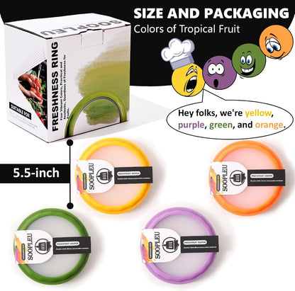 Double-Sided Avocado Saver & Onion Storage, 4Pcs Food Holder | Upgraded Double-Sided Silicone! 4Pcs Avocado Saver & Onion Storage. Keeps garlic, tomato & produce fresh in fridge containers