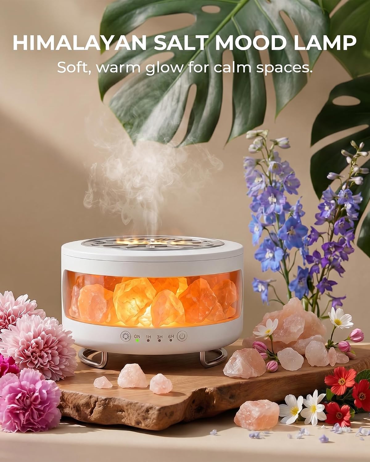 Essential Oil Diffuser with Himalayan Salt Lamp, Scent Diffusers for Home