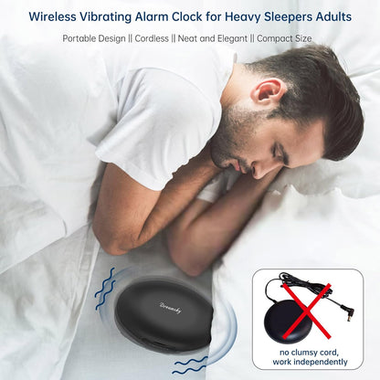 DreamSky Vibrating Alarm Clock for Heavy Sleepers Adults Under Pillow | Bed Shaker Alarm Clock for Teens Kids/Hearing Impaired, Rechargeable Battery Operated for Bedroom/Travel, Auto DST, Backlight