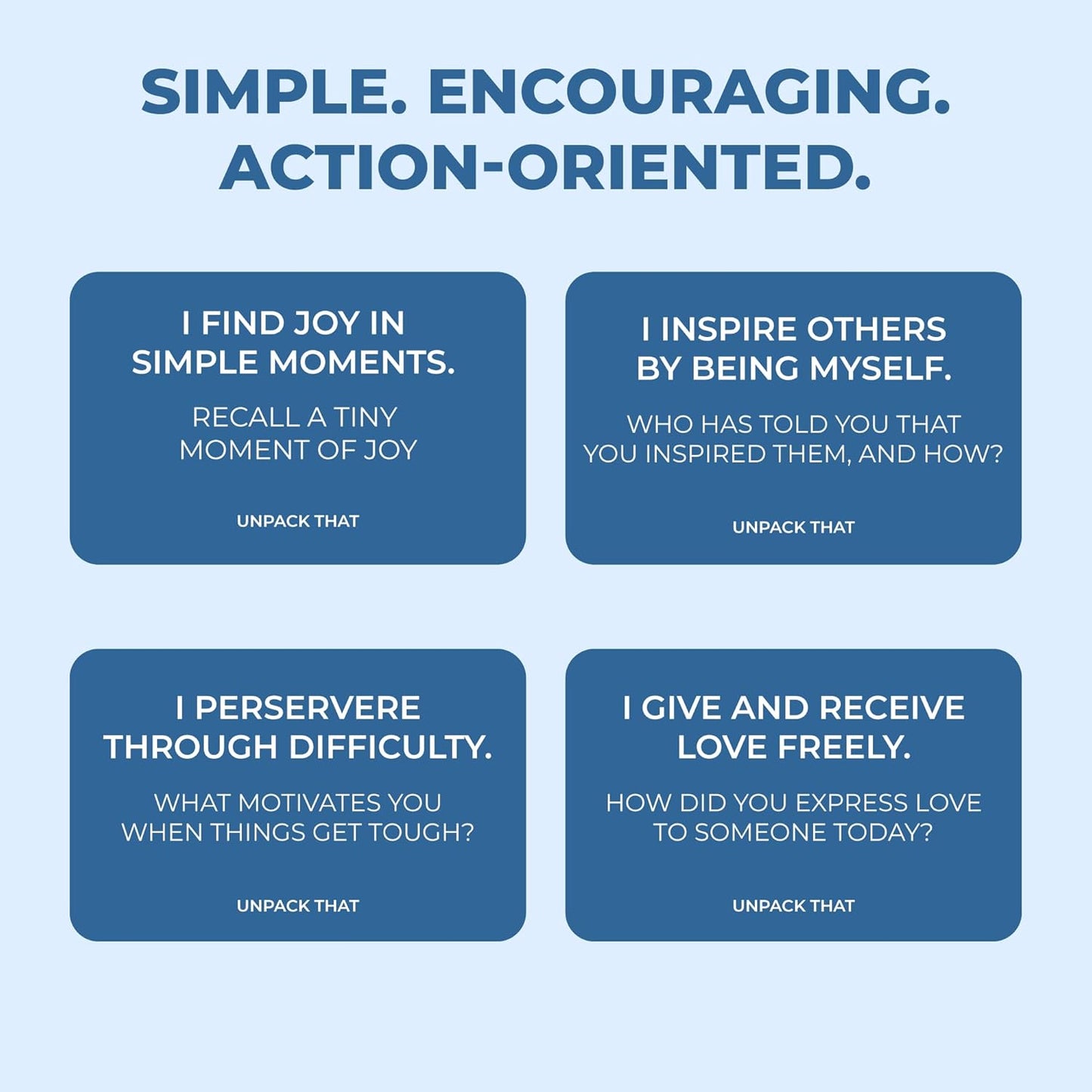 UNPACK THAT Self-Exploration Card Deck Personal Growth Cards - 100 Deep Questions for Self-Discovery, Mindfulness & Emotional Healing | Journal Prompt, for Her