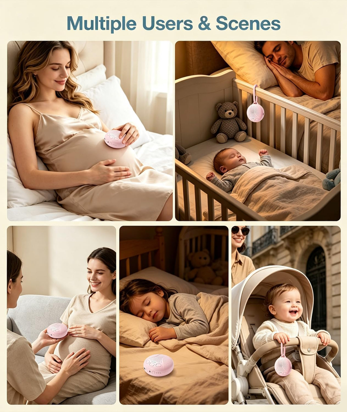 Portable Baby Sound Machine and Shusher for Newborns and Travel