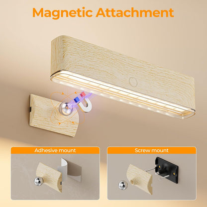 MOITA Battery Operated Wall Sconce Set of 2 Wireless Wall Lamp with Remote Control & Touch Control Rechargeable LED Wall Lights 3 Color Temperatures 360° Rotatable for Bedroom Living Room Black