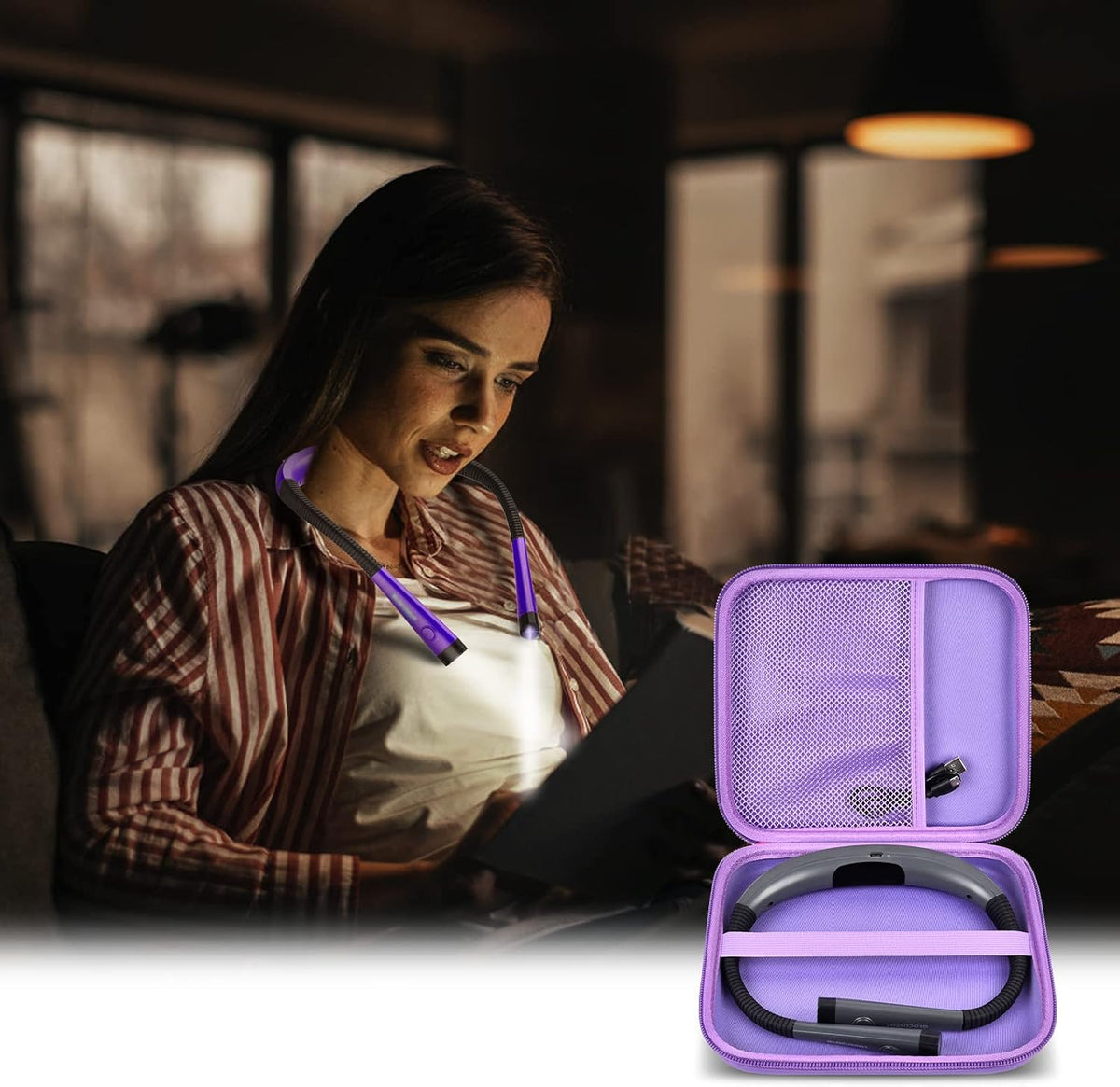 GWCASE Hard Carrying Case for Glocusent for Vekkia LED Neck Reading Lights