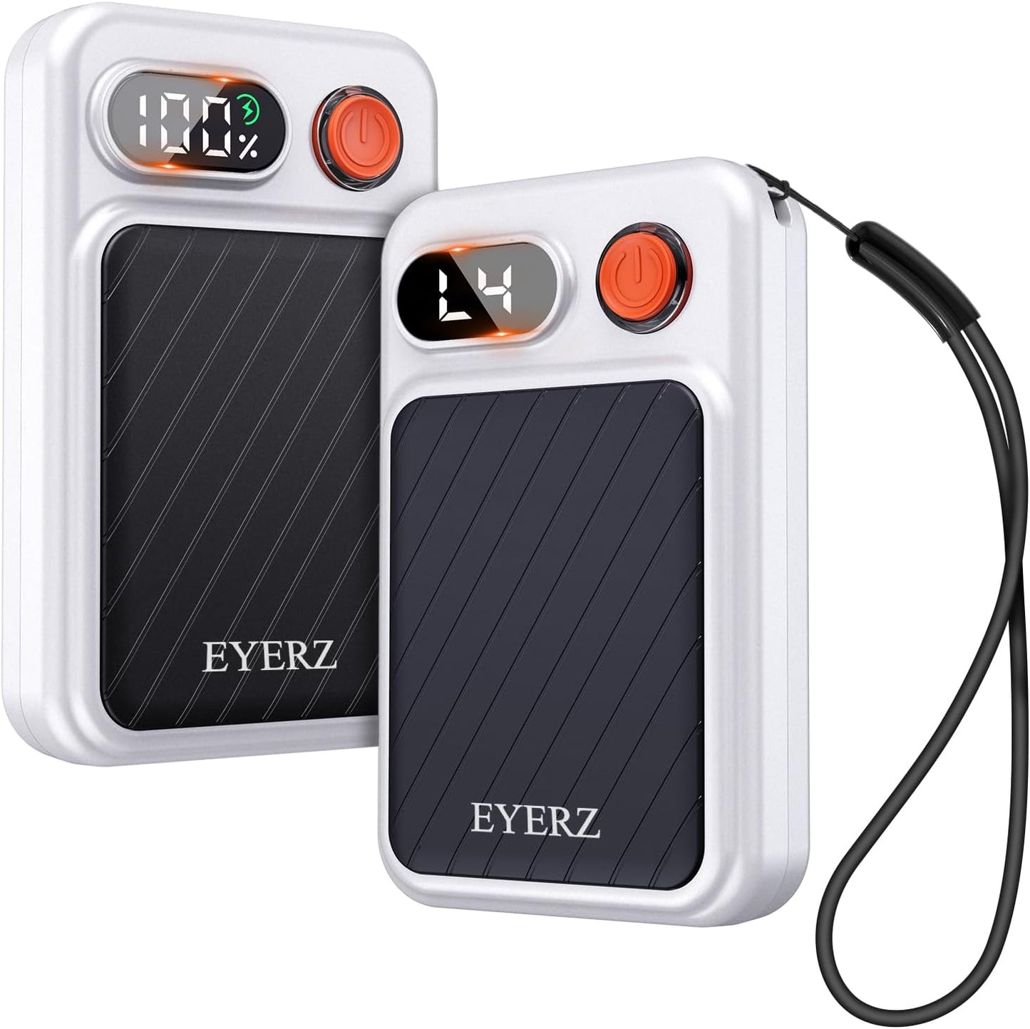 Electric Hand Warmers Rechargeable 2 Pack, Magnetic AI Hand Warmers with LED Display & 4 Levels, Portable Pocket Heater, Gifts for Christmas, Camping, Golf, Raynauds, Hunting, Women & Men