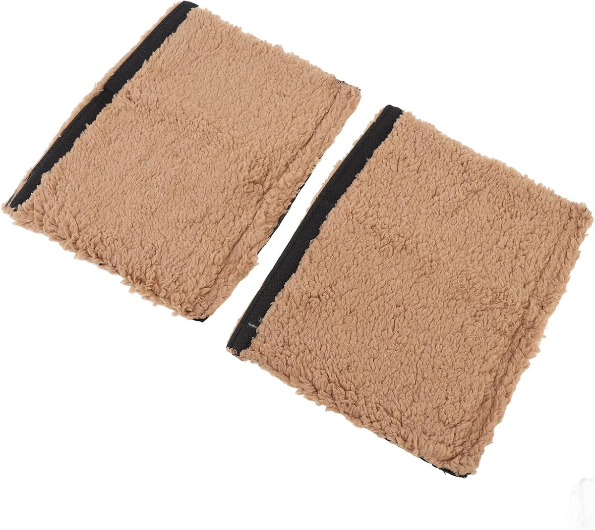 Brrnoo Sheepskin Chair Armrest Pad, Fleece Armrest Cushion for Chairs, Enhanced Comfort and Skin Protection Armrest Protector for Home or Office Use Fits Most Chairs (Grey)