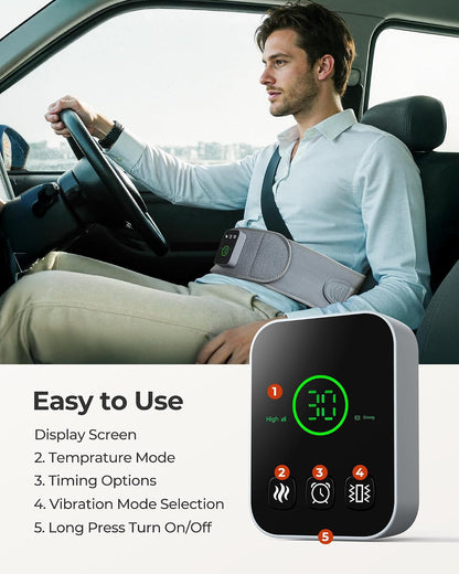 Cordless Heating Massage Pad Customizable Pain Relief with 3 Heat 3 Vibration 3 Timer Settings Wearable and Rechargeable for Back Menstrual Cramps Thoughtful Unisex Gift