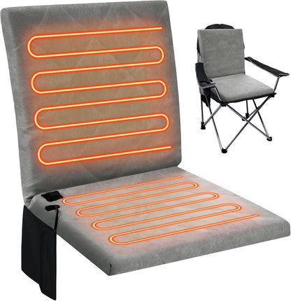 Thyle Portable Heated Seat Cushion for Bleachers Foldable Heating Cushion 3 Mode Adjustable Heated Stadium Chair Bleacher Seat for Bleachers Indoor, Power Bank Not Included