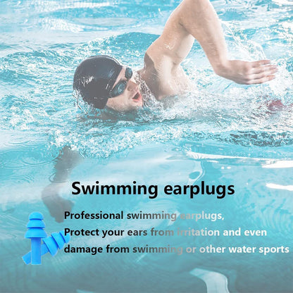 8 Pairs Silicone Earplugs,Noise Reducing Ear Plugs for Sleeping,Swimming,Snoring,Concerts and Loud Events