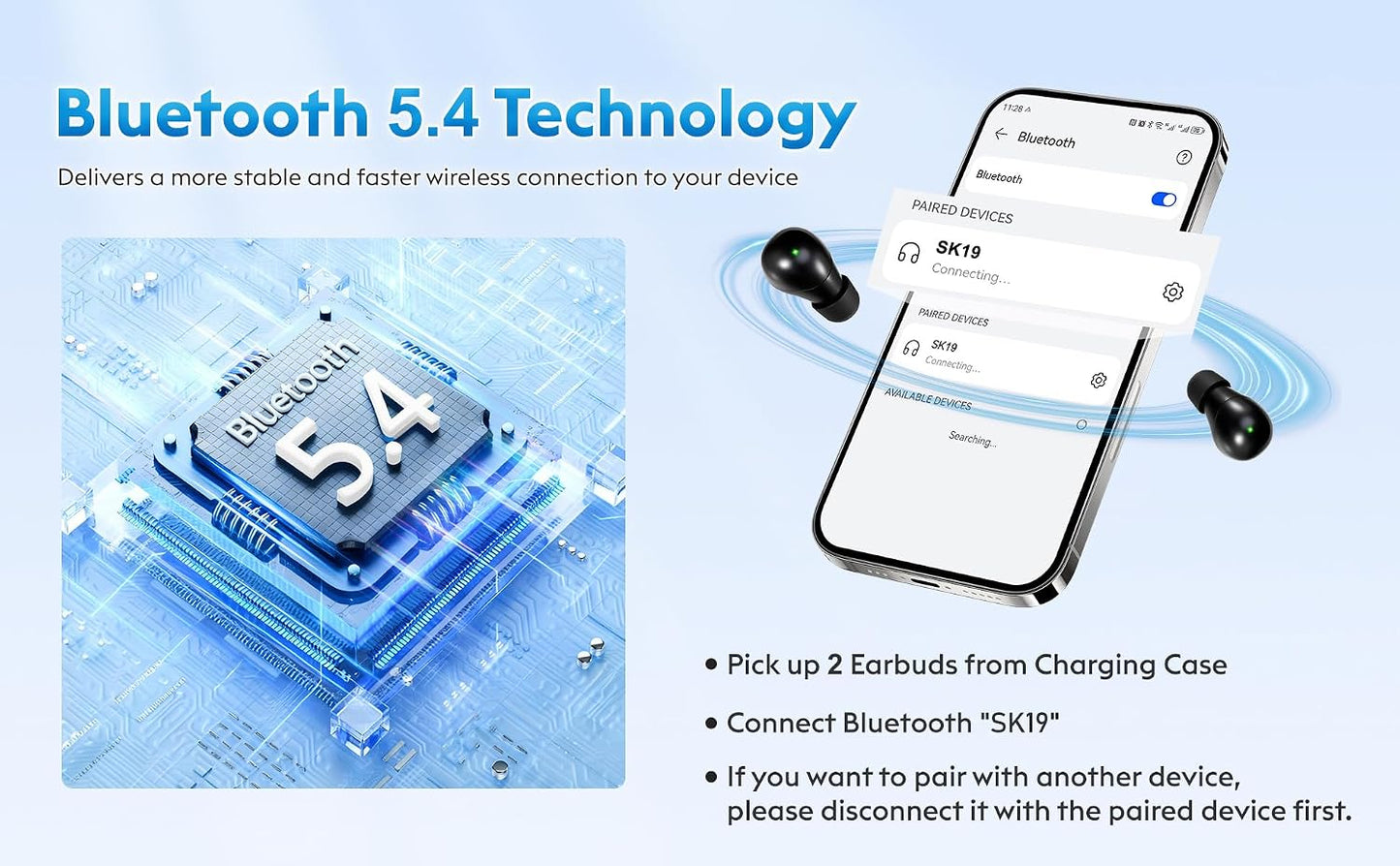 Invisible Mini Sleep Earbuds for Side Sleepers, Ultra-Comfortable & Feather-Light Bluetooth 5.4 Sleep Headphones, LED Display Portable Case Small Earphones for Sleep Work Sports (Beige)