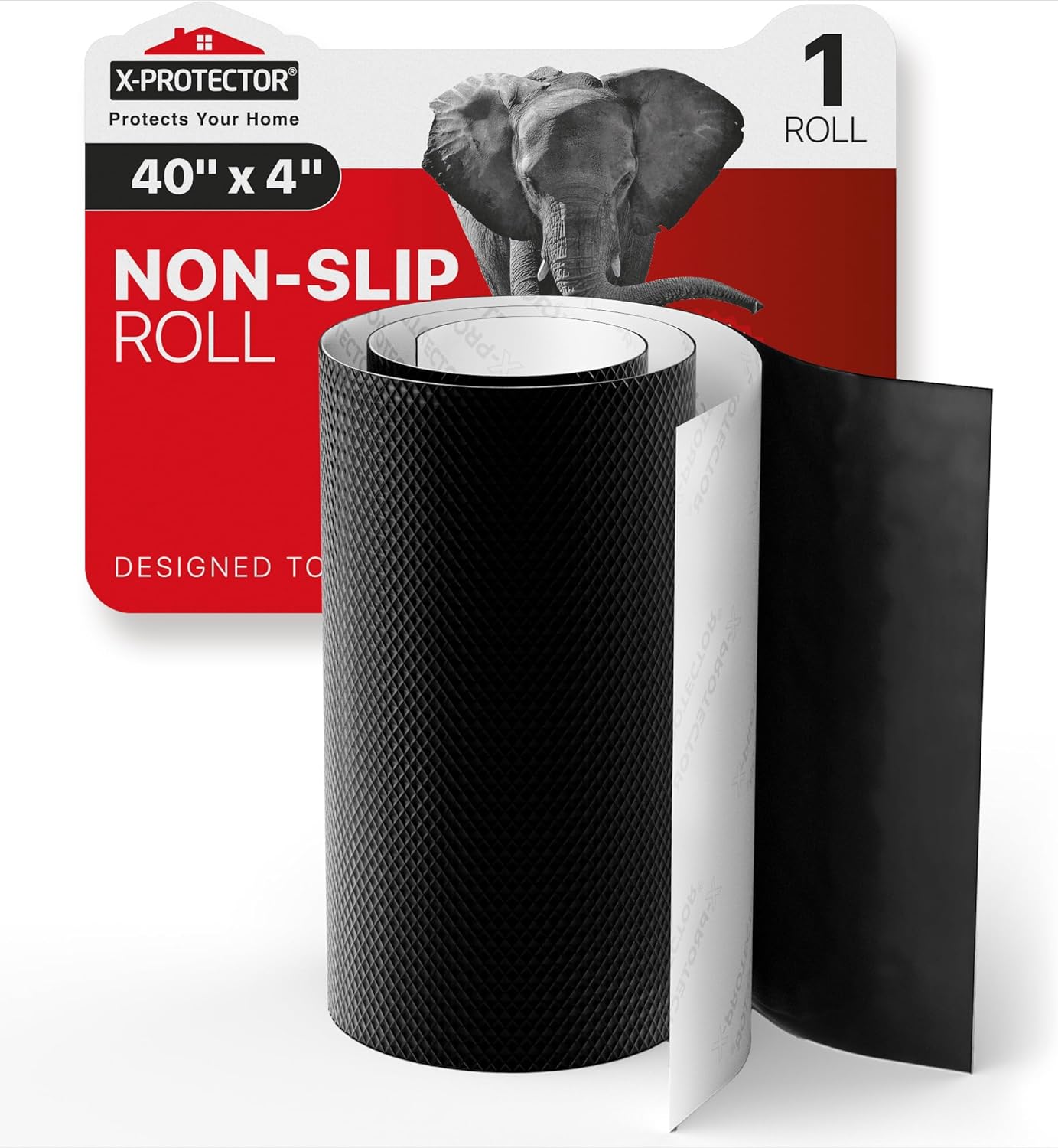 X-Protector Rubber Strip - 8 PC Non Slip Pads - Black Universal Grip Strips | Self-Adhesive Rubber Sticky Pads - Premium Feet for Keyboard, Appliances - Featuring an Amazing Super Sticky Gripping Pad