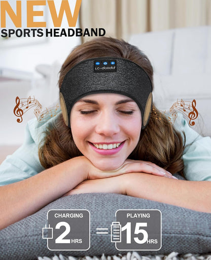 LC-dolida Sleep Headphones Headband Bluetooth 5.4, Sports Headband Earphones Wireless with Speaker Microphone USB C for Women Sleeping Gift Workout Jogging Yoga Insomnia Travel Meditation, Butterfly