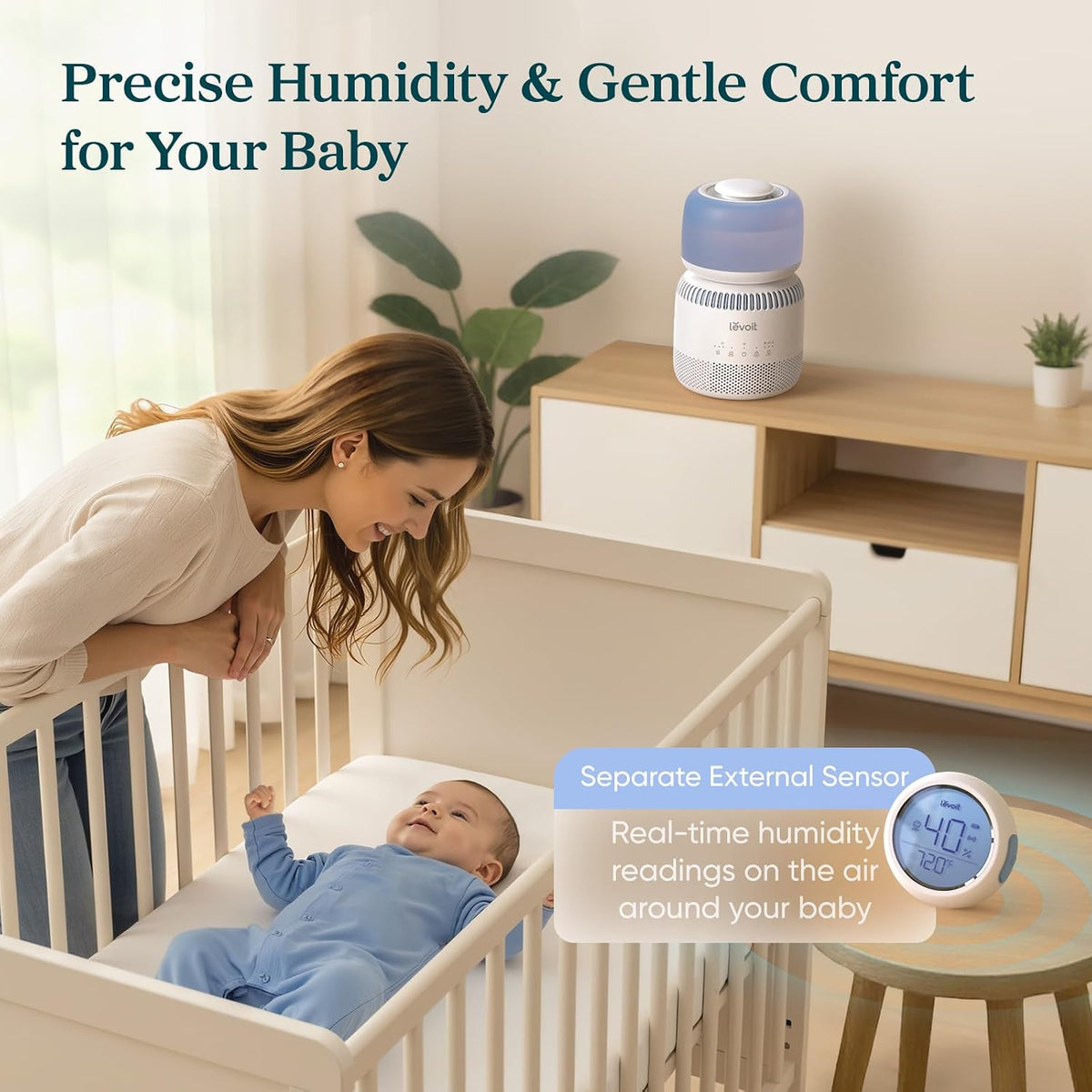 Levoit Humidifiers for Bedroom, Smart Warm and Cool Mist, Symptom Relief