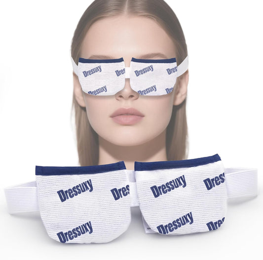 Heated Eye Mask for Dry Eyes with Gentle Steam Heat, White, 1 Pack
