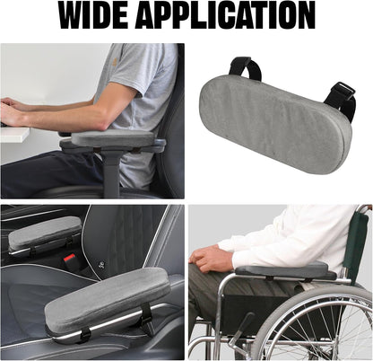wuyaoyao 2PCS Car Seat Armrest Covers, Comfortable Auto Seat Elbow Support Cushion Pad, Soft Front Seat Chair Armrest Pads, Anti-Scratch Arm Rest Cover Protectors for Car Home Office (Purple)