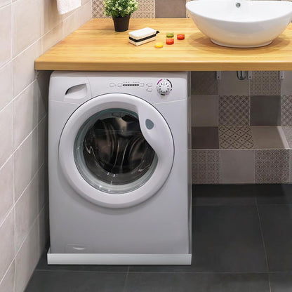 VEVOR 32 x 30 x 2.5 Inch Washing Machine Pan 18 GA Thickness 304 Stainless Steel Heavy Duty Compact Washer Drip Tray with Drain Hole & Hose Adapter