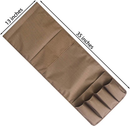 5 Pockets Remote Control Holder, Magazine Rack, Space Saver Organizer, Draped Over Sofa, Couch, Recliner Armrest