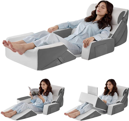 Yojoker Leg Elevation Pillows for Swelling, Memory Foam Wedge Pillow for Legs Blood Circulation, Leg Elevation Pillows for After Surgery, Knee Wedge Pillow for Sleeping Back Hip Ankles Relief