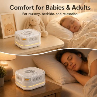 White Noise Machine for Baby Sleep, Bluetooth Speaker for Nursery Travel