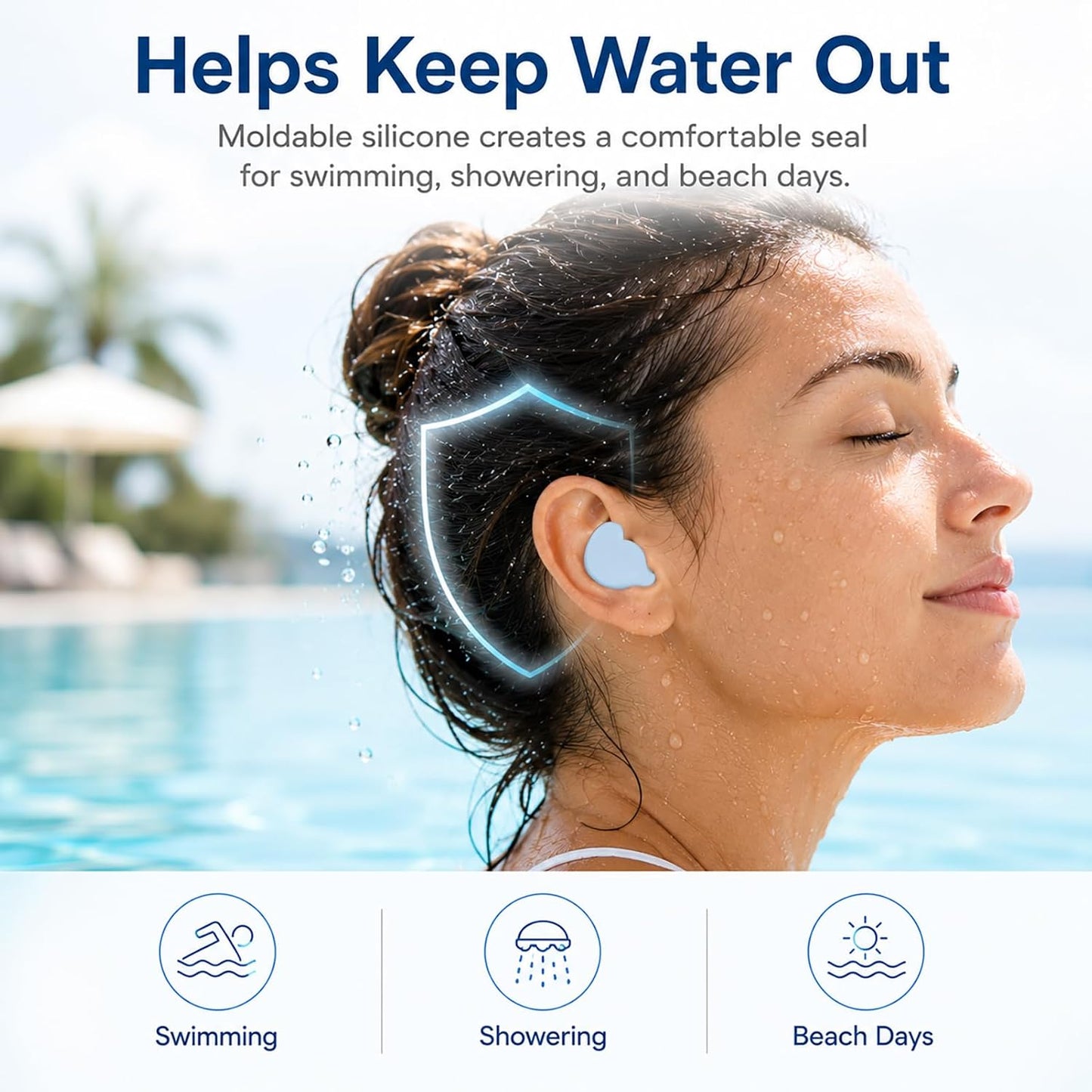 AITOLY Moldable Silicone Ear Plugs for Sleeping, Soft Reusable Noise Reduction Earplugs for Snoring, Side Sleepers, Small Ears, Swimming and Travel