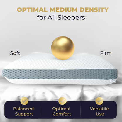 Royal Therapy Memory Foam Pillow, Queen Neck Pain Relief, Contour Cervical Pillow, for Neck and Shoulder Pain, Side, Back and Stomach Sleeper, 24x14x5 inches