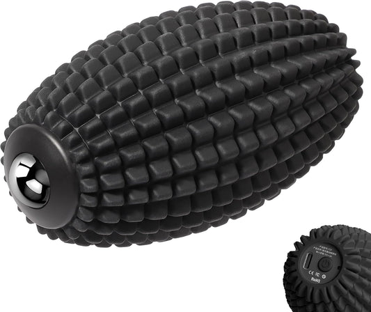 Vibrating Massage Ball for Plantar Fasciitis, Silicone Trigger Point, Myofascial Massage Ball, Deep Tissue Roller for Back, Shoulder, Foot, Muscle Recovery, Hip & Psoas Release Tool (Blue)