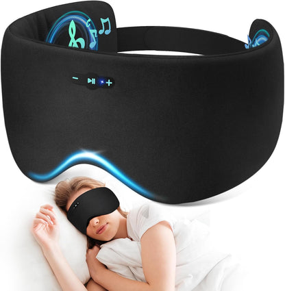 Sleep Headphones Bluetooth 6.0 Sleep Mask for Side Sleepers, 20H Playtime