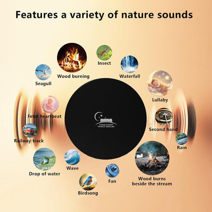 Pillow Speakers for Sleeping,Bone Conduction Speaker,Bluetooth Built-in White Noise Sleep Speaker with TF/Micro SD Offline, Auto-Off Timer,Can Work for 8 Hours,Black