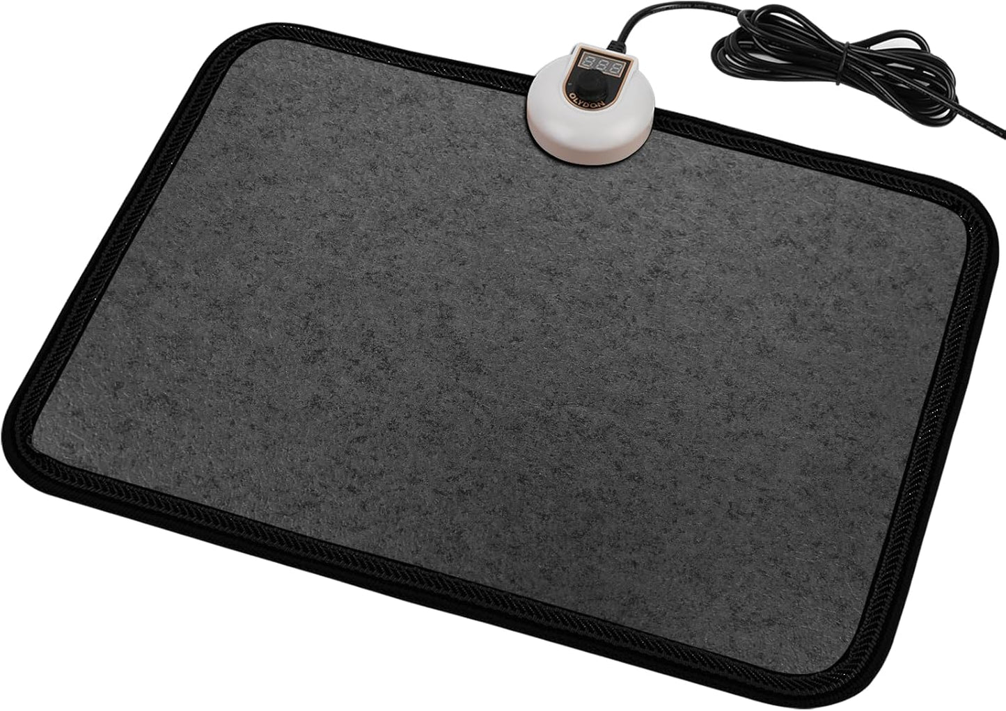 Electric Heated Floor Mats Under Desk, Heated Foot Warmer - 110v Toes Warming Heater for Office and Home(Stone Grain)