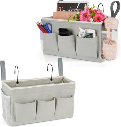 Lilithye Bedside Caddy, Bedside Storage Bag Hanging Organizer for Bunk Bed