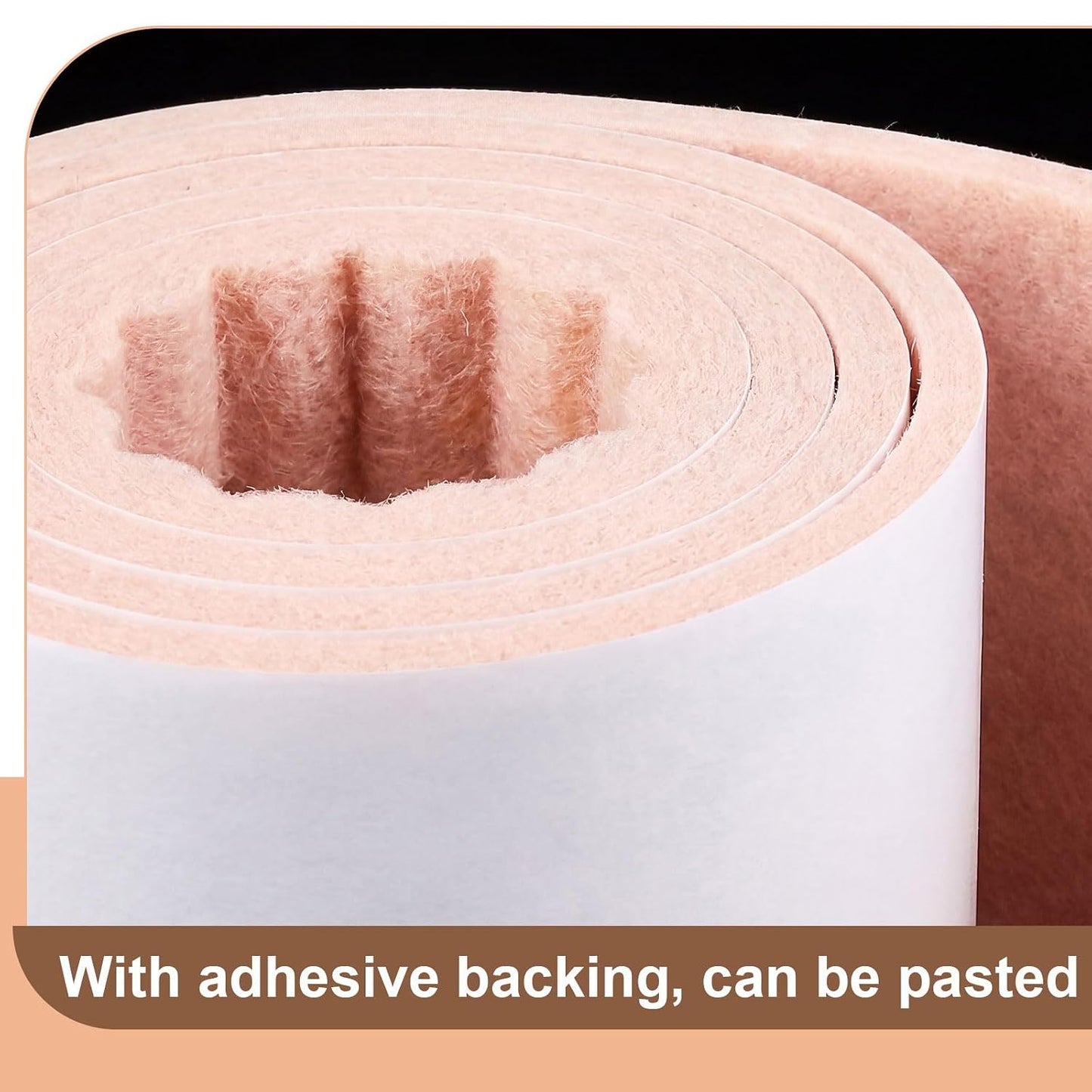 Jecery Adhesive Felt Roll, 1/4" X 6" X 1.25 Yard, Beige | Self-adhesive Padding for Foot Support, Pressure Relief, Furniture Protection, Splint Lining Cushion