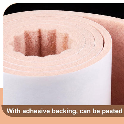 Jecery Adhesive Felt Roll, 1/4" X 6" X 1.25 Yard, Beige | Self-adhesive Padding for Foot Support, Pressure Relief, Furniture Protection, Splint Lining Cushion